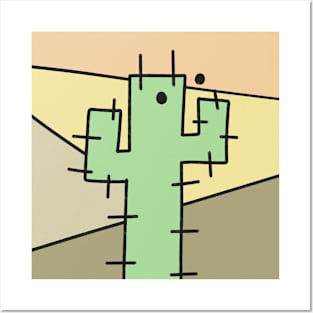 Abstract Cactus Posters and Art